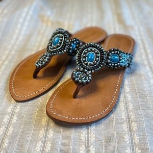 Mystique Jeweled Embellished Leather Sandals
